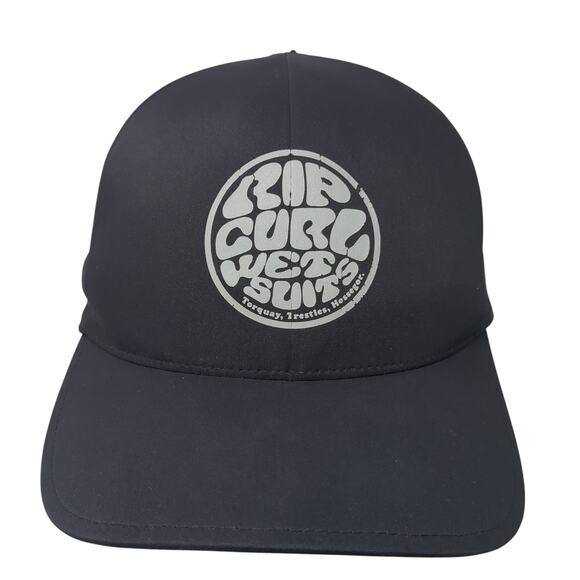 Rip Curl Wet Suits Fitted Baseball Cap Black One Size Lightweight Flexfit Delta - Picture 1 of 10